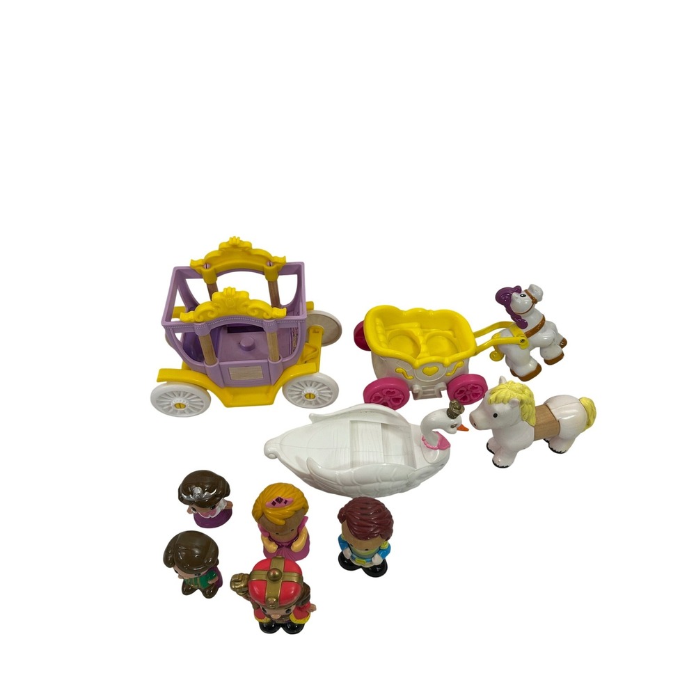 Play Town Princess Toy Lot OS Multicolor Carriage Swan Figures Kids
